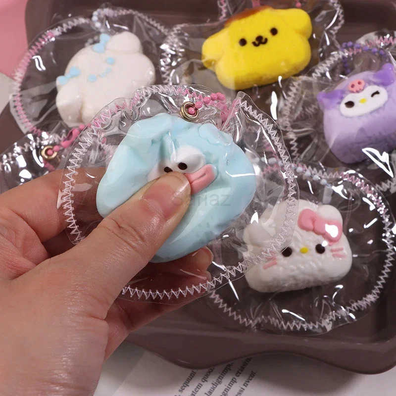 Sanrio HelloKitty Squeeze Toy Pendant Antistress Ruduce Stress Pinching Kuromi Mymelody Soft Relief Relax Toys Cartoon Ornament L251023