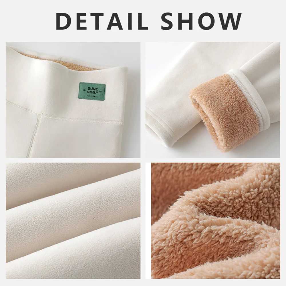 Womens Fleece Lined Leggings Thermal Winter Warm Thick Tights High Waisted Warm Skinny Pants For Cold WeatherT251023