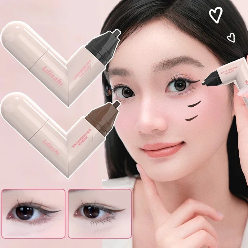 DualHead Rotatable Eyeliner Stamp Integrated Waterproof Long Wear Wing Stencil DIY Liquid Eye Liner Pen Fast Drying Makeup 251014