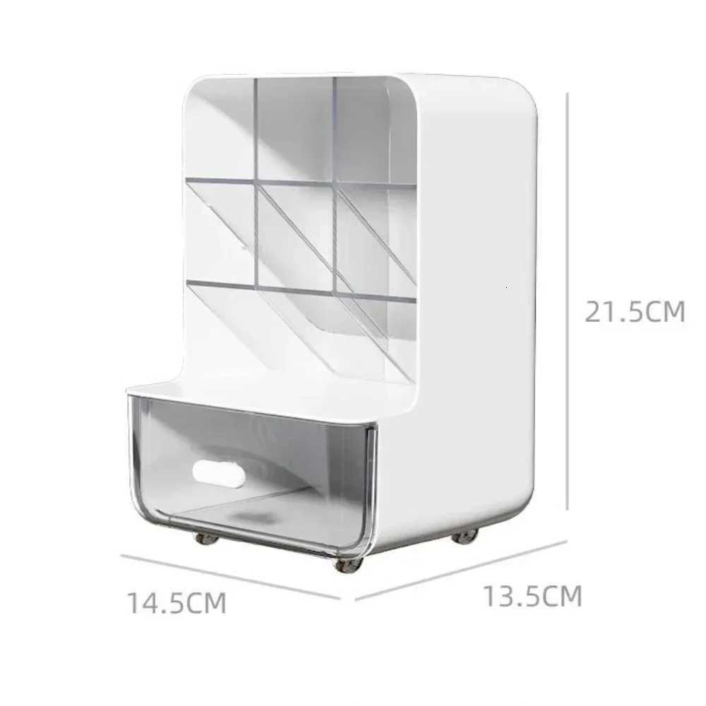 Oblique Plugin Pen Holder Sundries Storage Rack Dustproof Pen Container Multi Space Large Capacity Storage Miscellaneous Items C251023