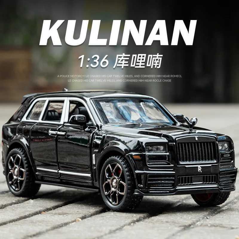 136 RollsRoyce Cullinan car model diecast throwback car toy car open door lights and sounds boys toys children adult giftT251023