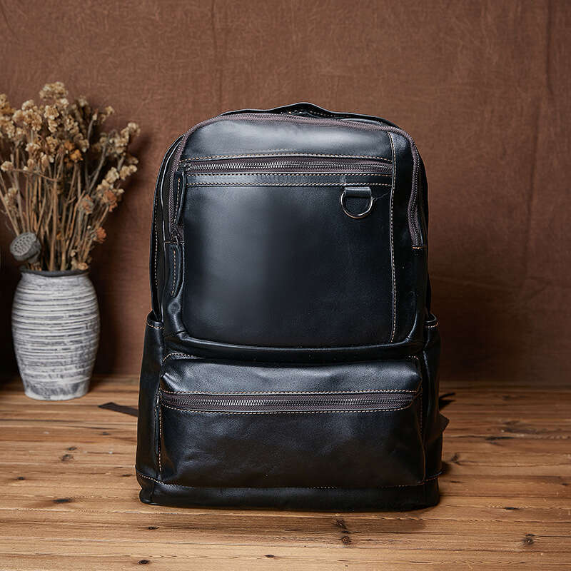 Genuine Leather Business Men S Top Layer Cowhide Travel Large Capacity Casual Trendy Simple Laptop Backpack High Quality