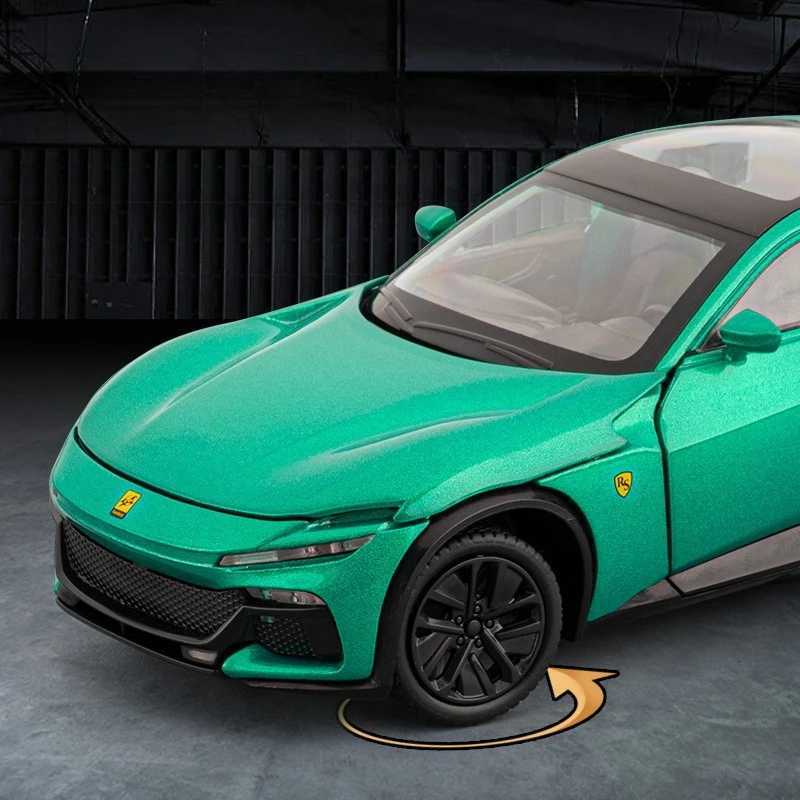 132 Purosangue FUV Simulation Alloy Luxury Car Model Static Decoration Sound Light Sports Car Kid Toy GiftT251023