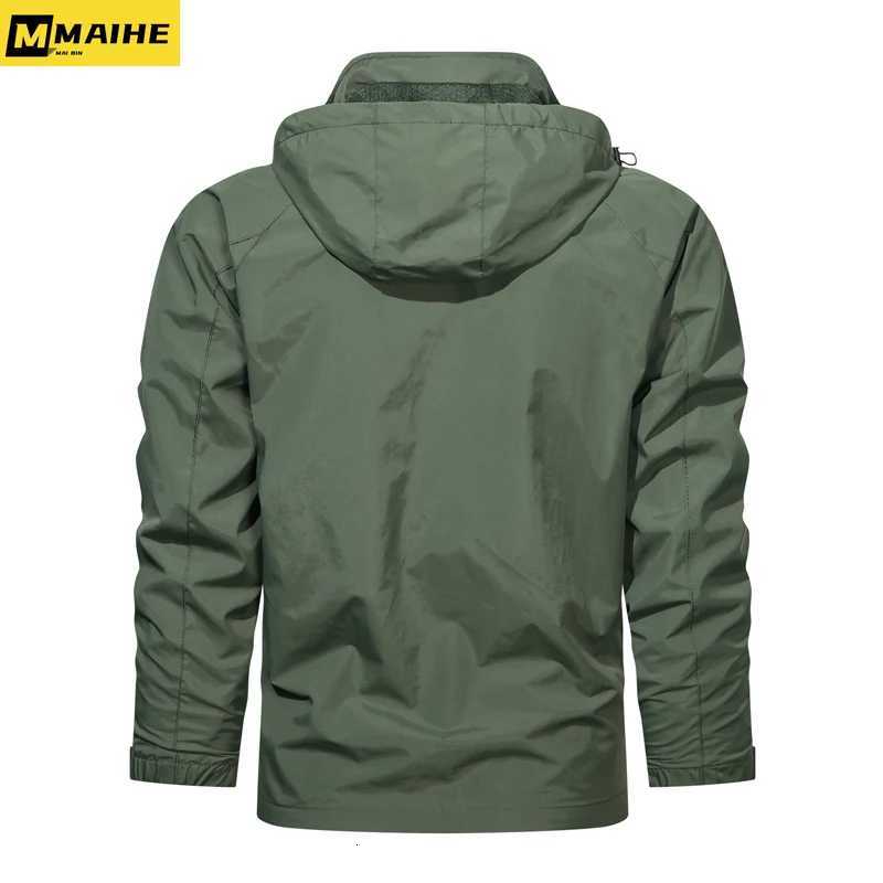 Camping Hiking Jacket Men Spring Autumn Outdoor Sports Breathable Coats Climbing Trekking Windbreaker Travel Waterproof Jacket W251023
