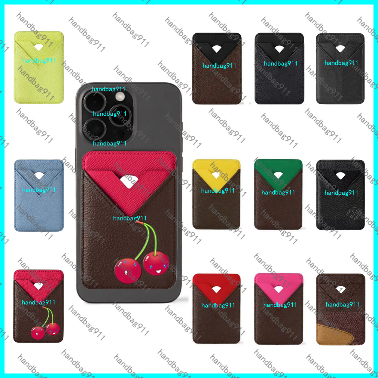 Designer Card Holder Men Women Magnetic Card Holder Case For Phone Cardholder Top Mirror Quality Mini Wallet Business Carrying Purse With Box M14562 M14120 M14119