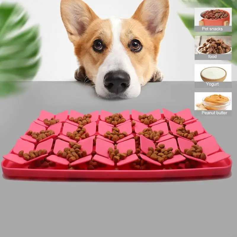 Lick Pads For Dogs Silicone Dog Lick Mat With Strong Suction Cups Dog Slow Feeders Lick Mat Boredom Reduce Pad For Food Treats Y251023