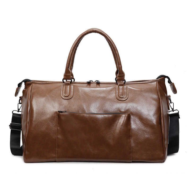 Leather Handheld Travel Bag for Men Large Capacity Outdoor Sports Gym Bag Womens Crossbody Business Trip Travel Luggage Bag W251023