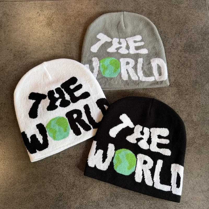 1pc Letter Pattern Beanie CapHipHop Jacquard Unisex Skull HatSuitable for Daily LeisureOutdoor Sports Halloween Fall OutfitXJ251023