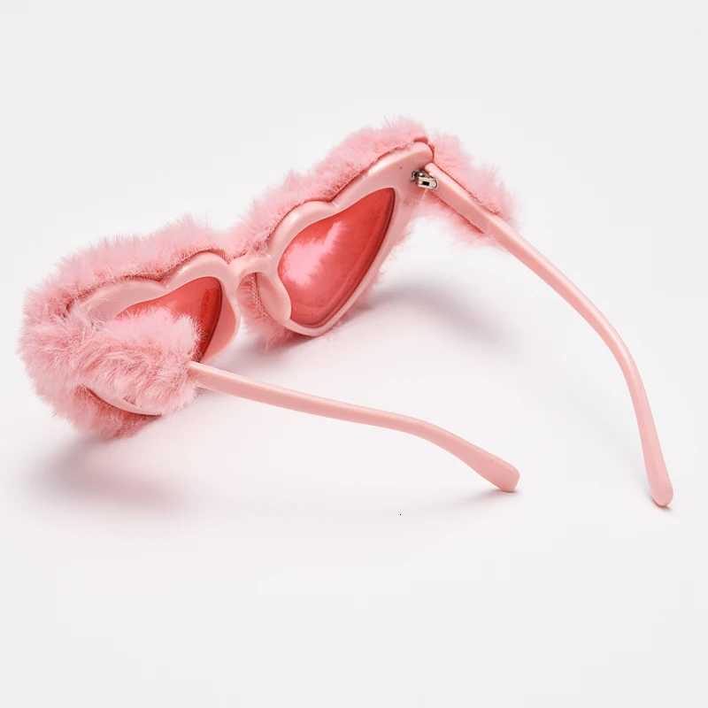 Trendy Cat Eye Sunglasses Women Men Soft Fur Velvet Kardashan Sun Glasses Ladies UV400 Shades Punk Handmade Eyewear For PartyW251023