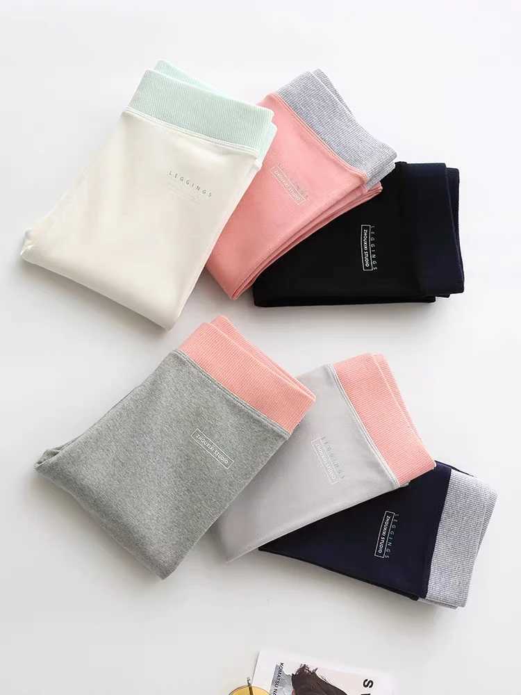 Spring and autumn new style multicolor high waist tightfitting stretch leggings plus size casual cotton leggingsT251023