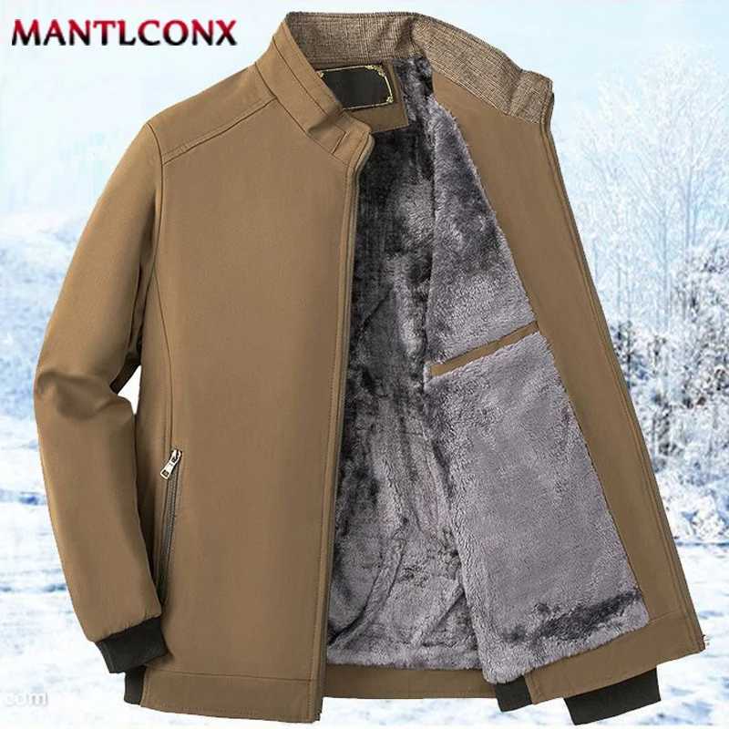 New Thermal Fleece Winter Jackets for Men Solid Color Luxury Mens Winter Jacket Thick Warm Casual Jacket Mens Business Coat W251023