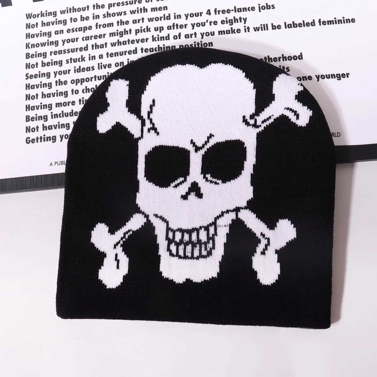 HipHop Beanie Hat for Women Men Y2k Beanie Jacquard Hat Warm Beanie Skull Cap Knitted Hat Harajuku StyleXJ251023