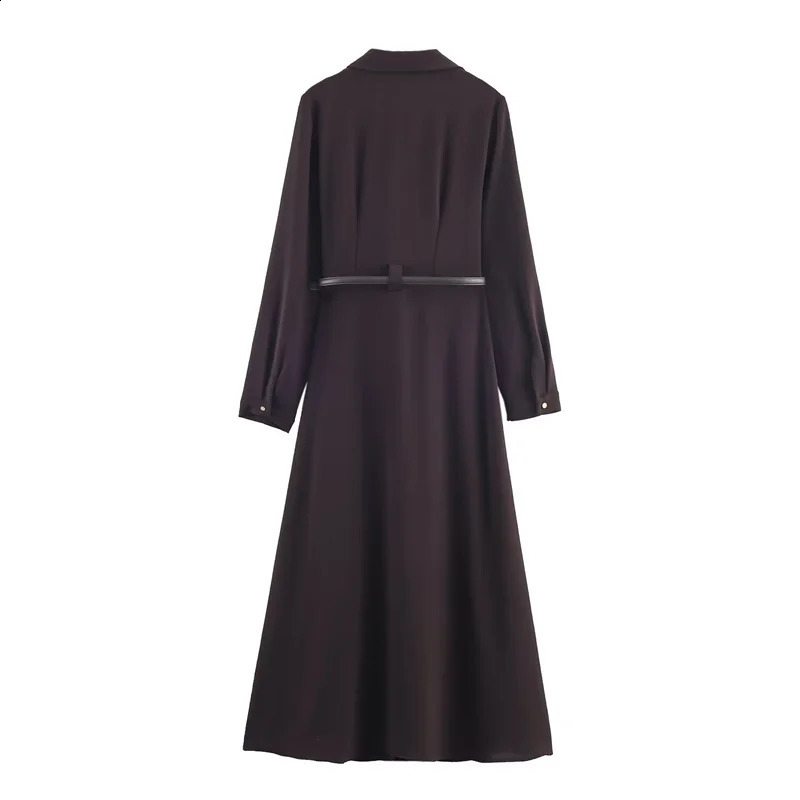 Womens Dress ShirtStyle n with Belt MidLength Skirt Fashion Casual Long 251022