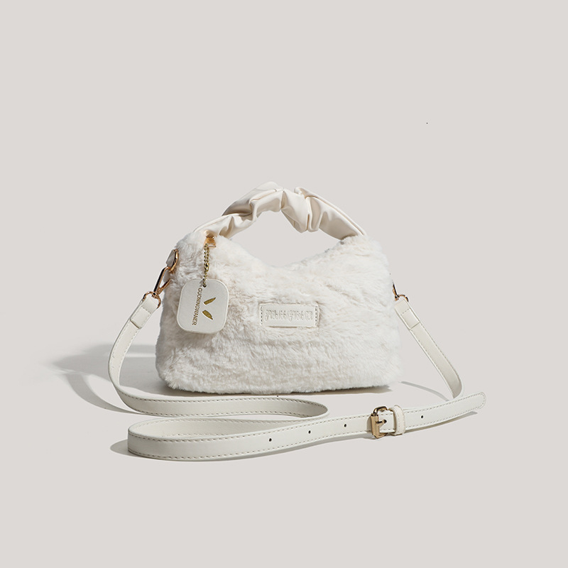 Luxury Brand Designer Bag High-End Plush Dumpling Bag 2024 New Handheld Underarm Bag Single Shoulder Crossbody Furry Bag