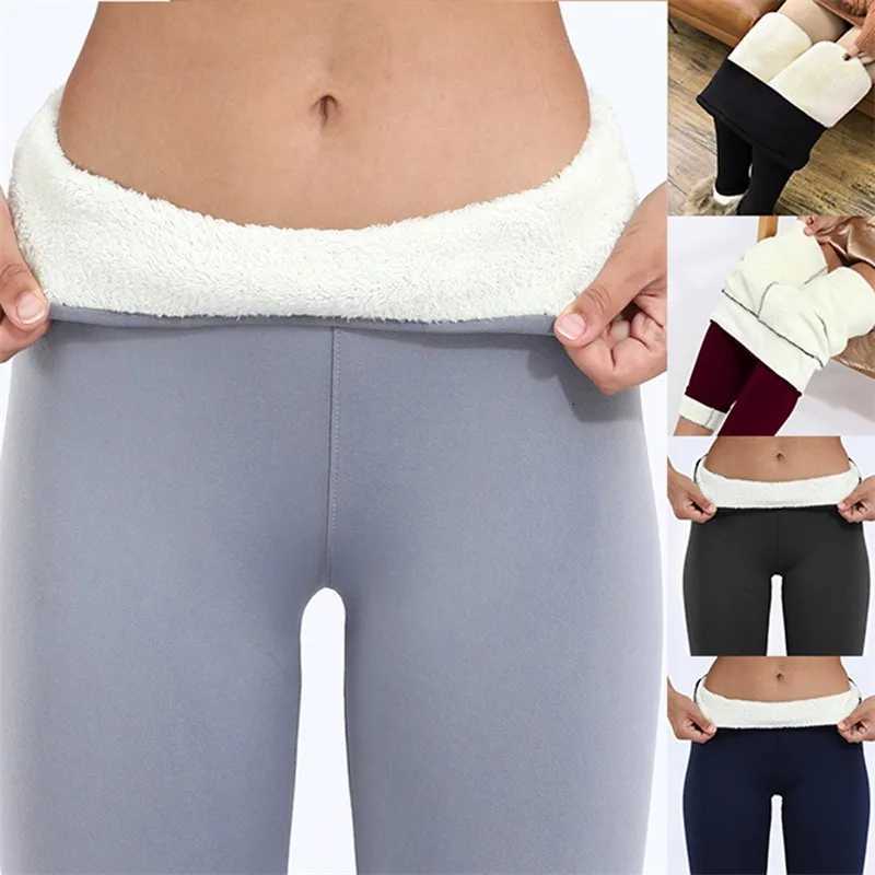 Women Winter Plus Velvet Stretch Leggings High Waist Warm Leggings Women Lamb Cashmere thick Winter LeggingsT251023