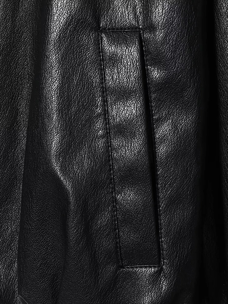 Womens Jacket Autumn Fashion Faux Leather Bomber Jackets For Women Short Coat High Street Long Sleeve Casual Outerwear 251020