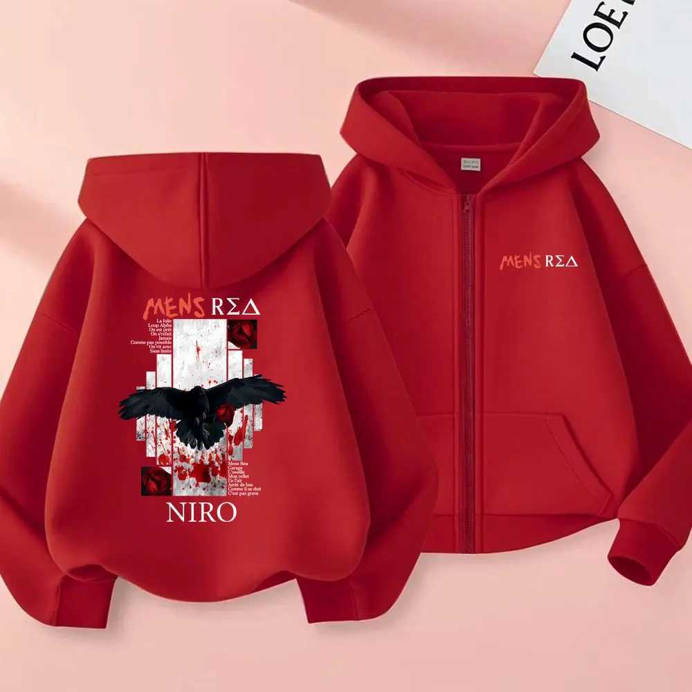 Rapper Niro Mens Rea Album Graphic Zipper Hoodie OX7 Hoodies Men Women Hip Hop Fashion Pop Music Zip Up Jacket Male StreetwearT251023