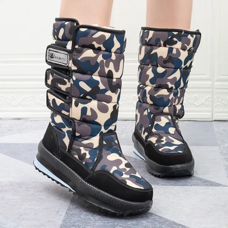 Mens Midcalf Boots Outdoor Waterproof Men Snow Boot 40 Keep Warm Couples Boots Nonslip Platform Women Shoes Big Size 3647 251021