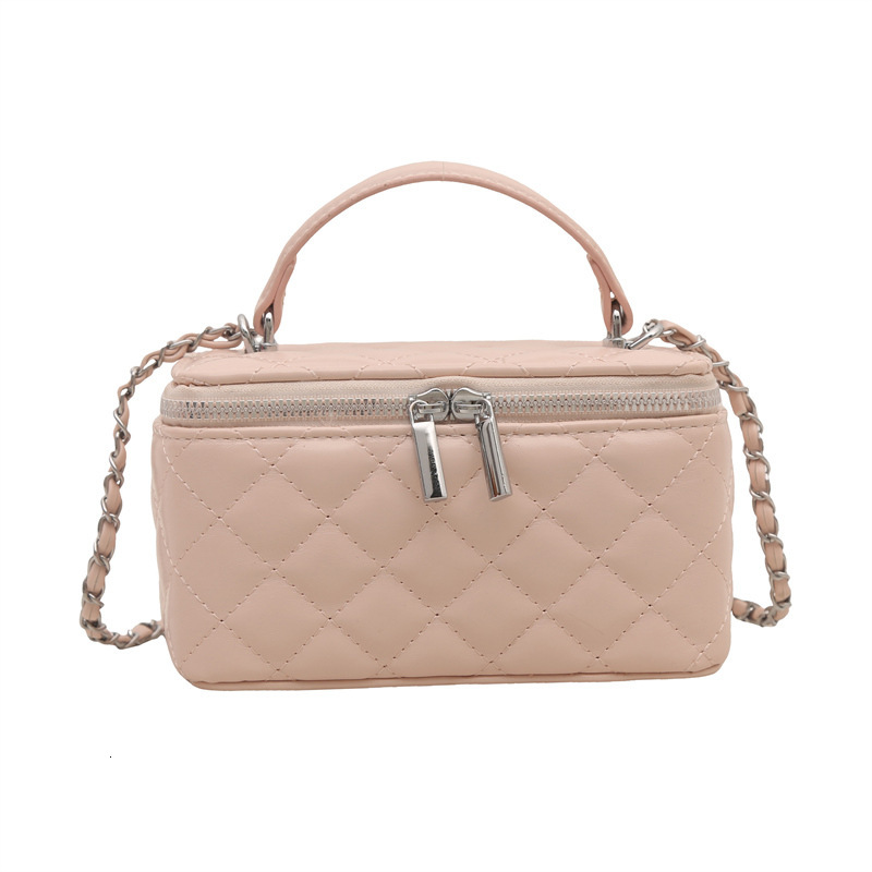 Luxury Brand Designer Bag New Women's Handbag Small Square Bag Personality Stylish Makeup Box Bag High-Value Chain Quilted Crossbody Bag