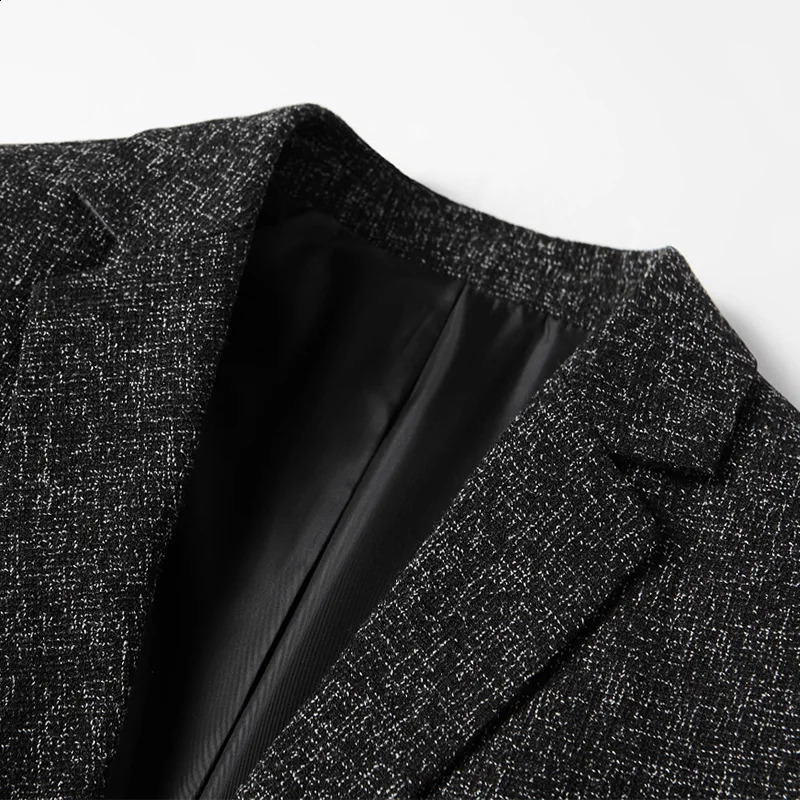 Men Business Social Suit Slim Fit Jacket Black Navy Grey Fashion Simple Homme Wedding Prom Party Dress Blazers Coats 251023