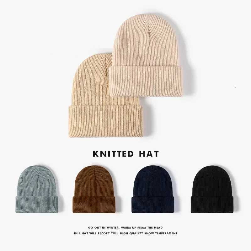 New Women Men Autumn Winter Warm Beanie Hat Solid Color Lady Male Stretch Knitted Crochet Beanies Hat Cap for Women Men BeanieXJ251023