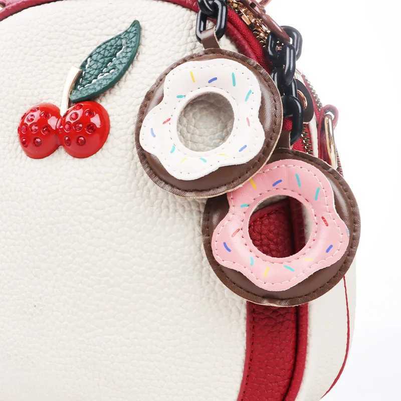 PU Donut Charms Keychain Braided Rope Bag Pendant Keyring Fashion Simple Bag Ornaments Decor Car Trinkets Accessories Gifts Z251023