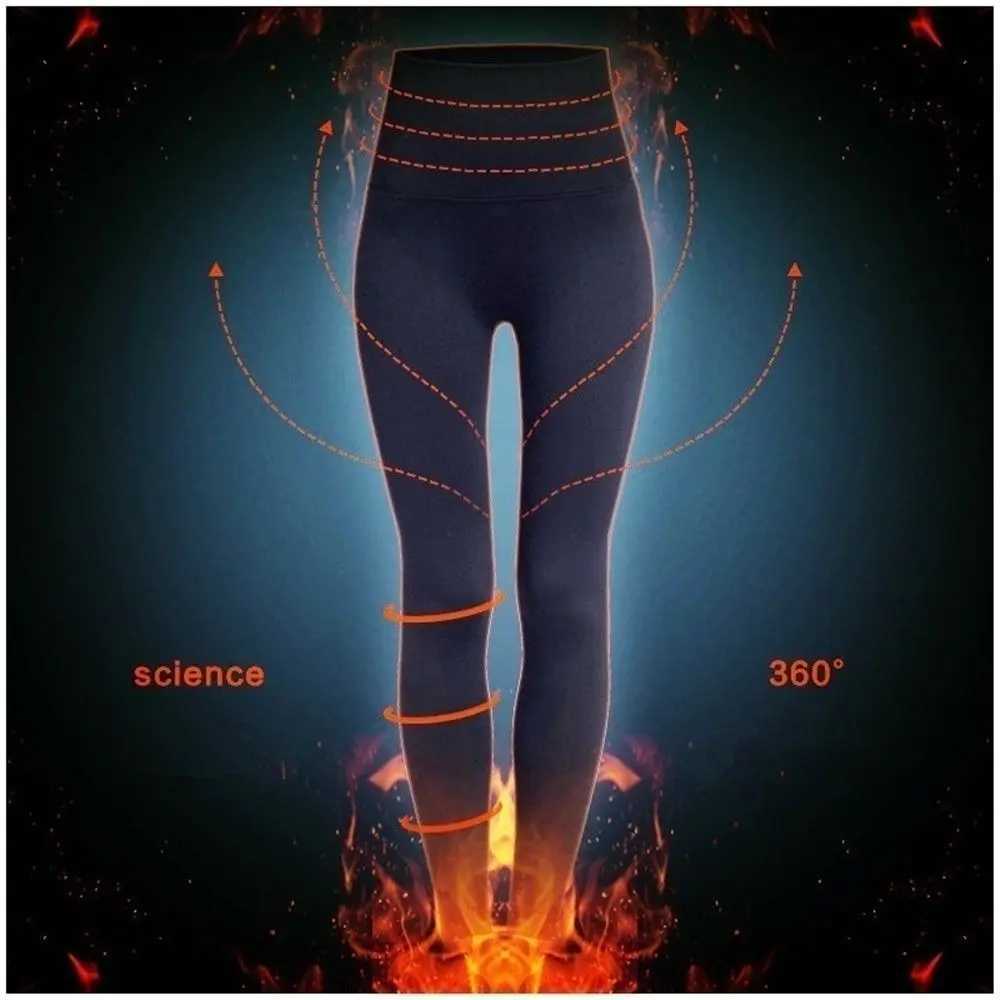 Women Winter Thermal Warm Thick Pantyhose Fluff Lined Stretch Slim Leggings PantsT251023