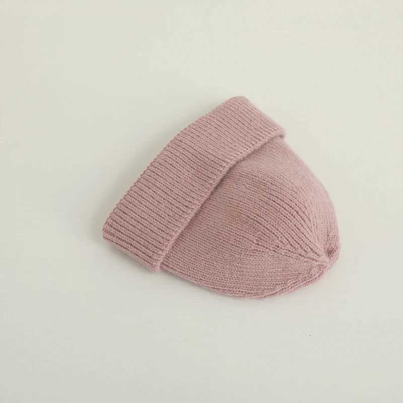 Candy Color Kids Hat For Girls Boys Autumn Winter Baby Beanie Kids Elastic Warm Knitted Children Hats Solid Color Baby HatW251023