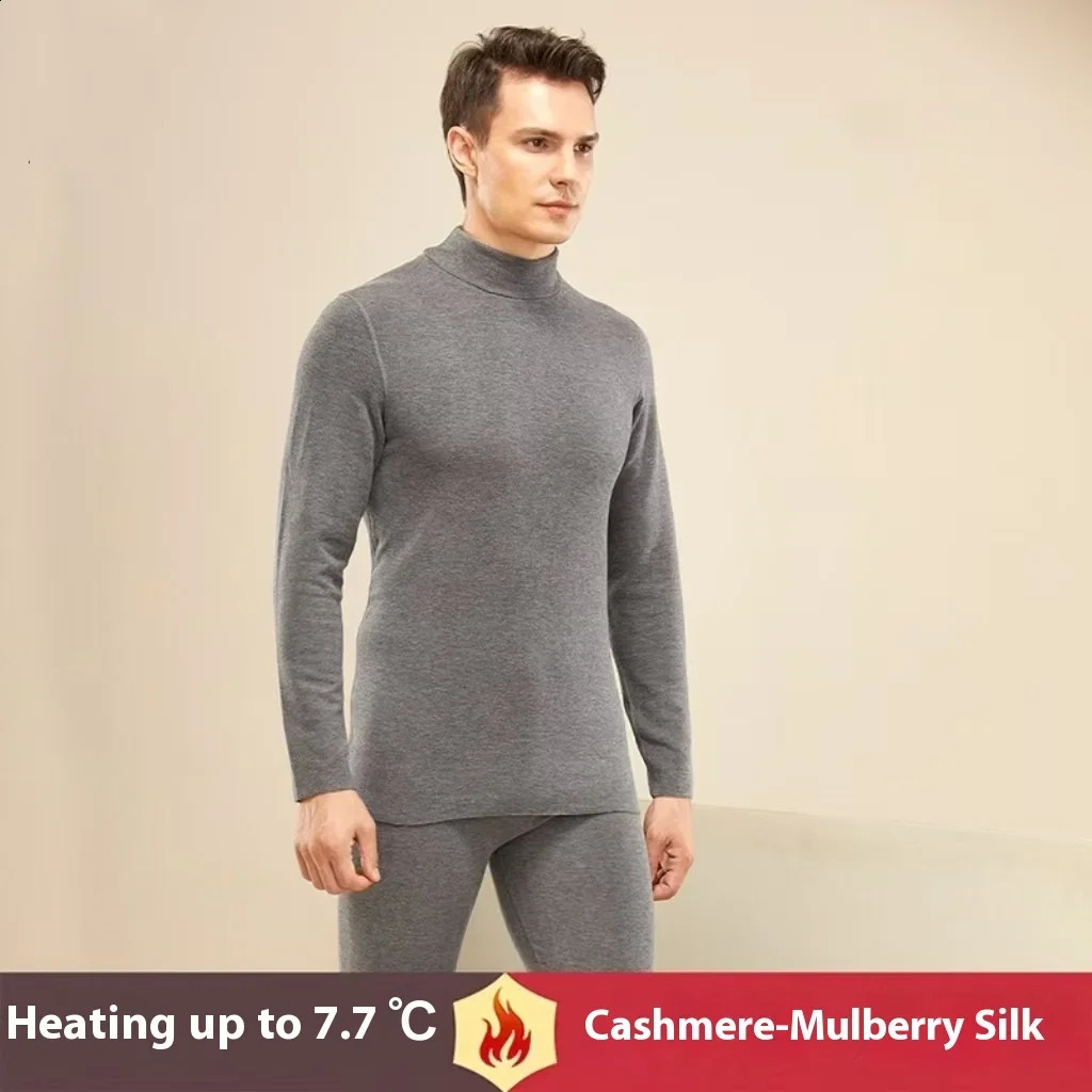Autumn Winter Mens Cashmere Thermal Underwear Womens Fall Pants Padded and Thickened Couples Set 251023