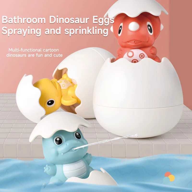 Baby Bathing Toy Kids Bath Toys Cute Dinosaur Duck Penguin Egg Water Spray Sprinkler Bathtub Swimming Pool Bath Toy Water Toy J251023