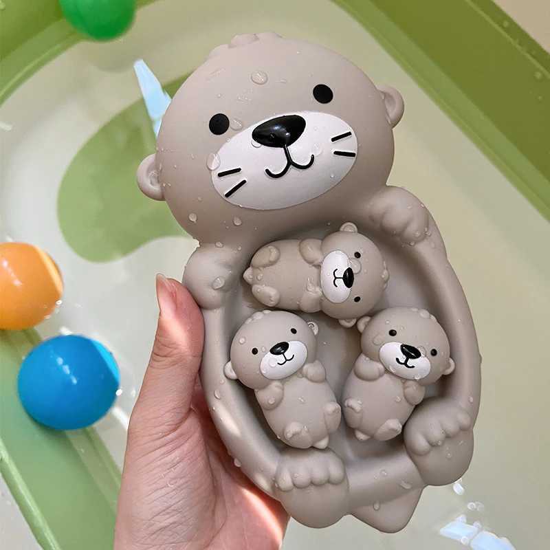 4PCS Children Otter Bath Toys Floating Boat Water Play Swimming Pool Interaction Toy Baby Floating Animal Otter Bath Toy Gifts J251023