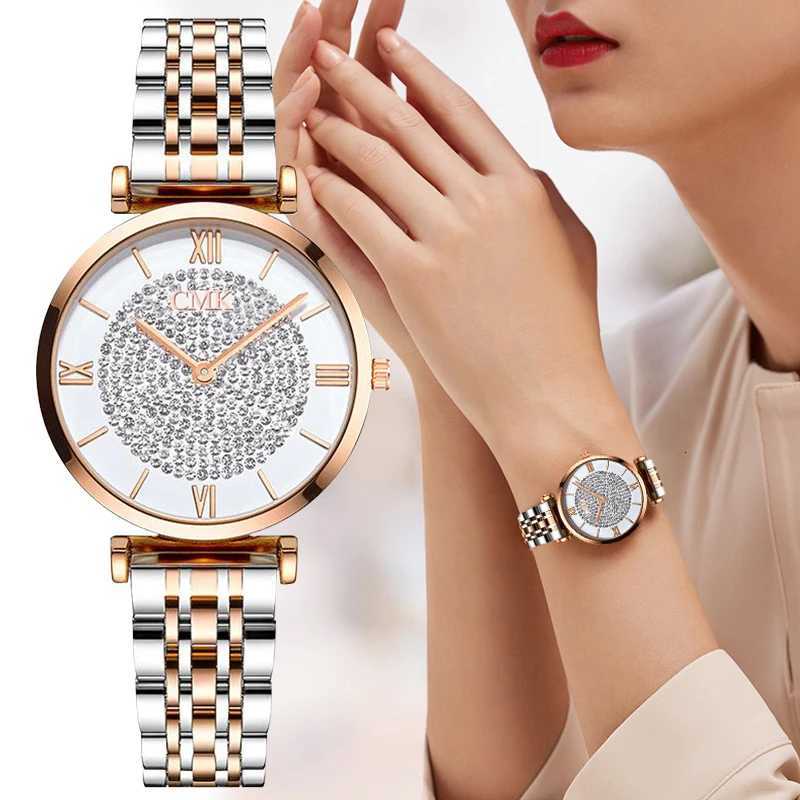 Luxury Women Watches Simple Elegant Ladies Watch Zegarek Damski Stainless Steel Metal Womens Wrsiwtwatch Relogio Feminino SaatiL251023