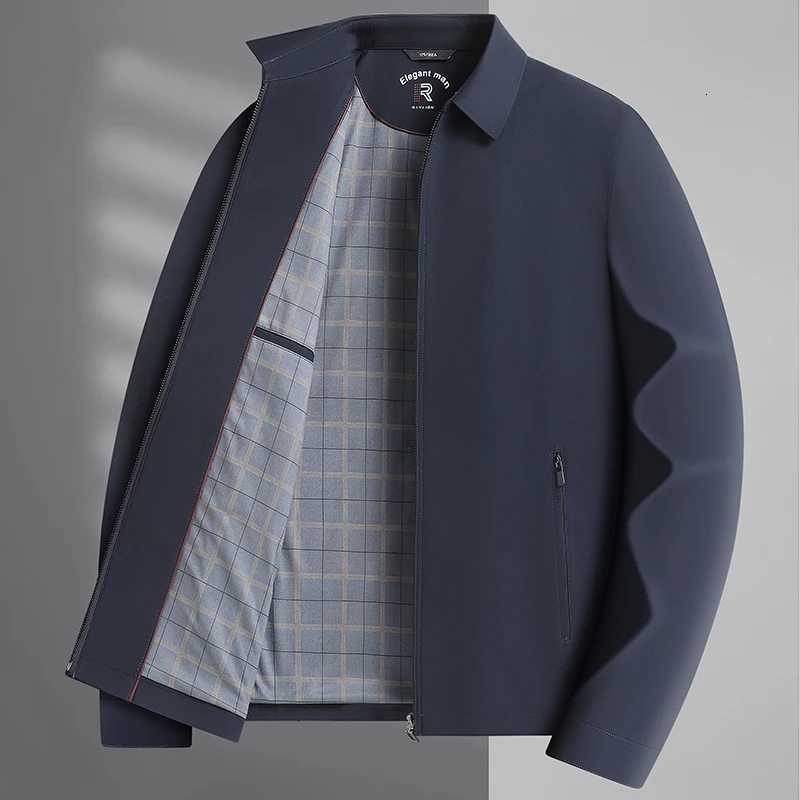 Mens Business Casual Jacket 2024 Spring Autumn High Quality Fashion Handsome Stylish Middleaged Coat W251023