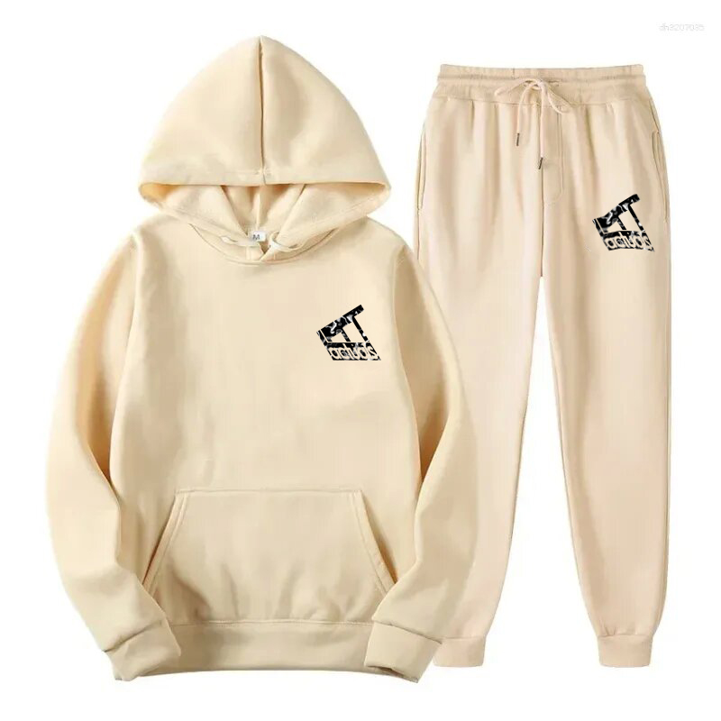 Men's Tracksuits Fashionable Casual Sportswear Outdoor Fitness Jogging Set Autumn And Winter Pullover Hoodie Sweatpants Two-piece