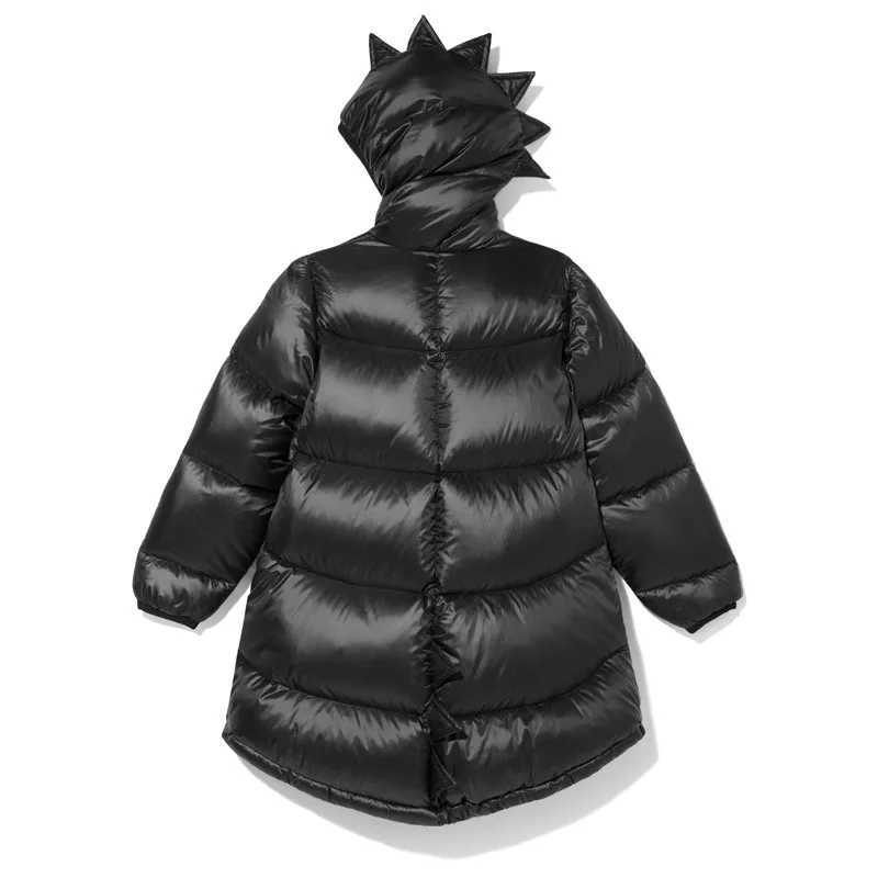 Kids Parka Down Coat Jacket Waterproof Thicken Children Warm Down Snowsuit Dinosaur Toddler Girl Boy Parkas Long Outerwear Y251023