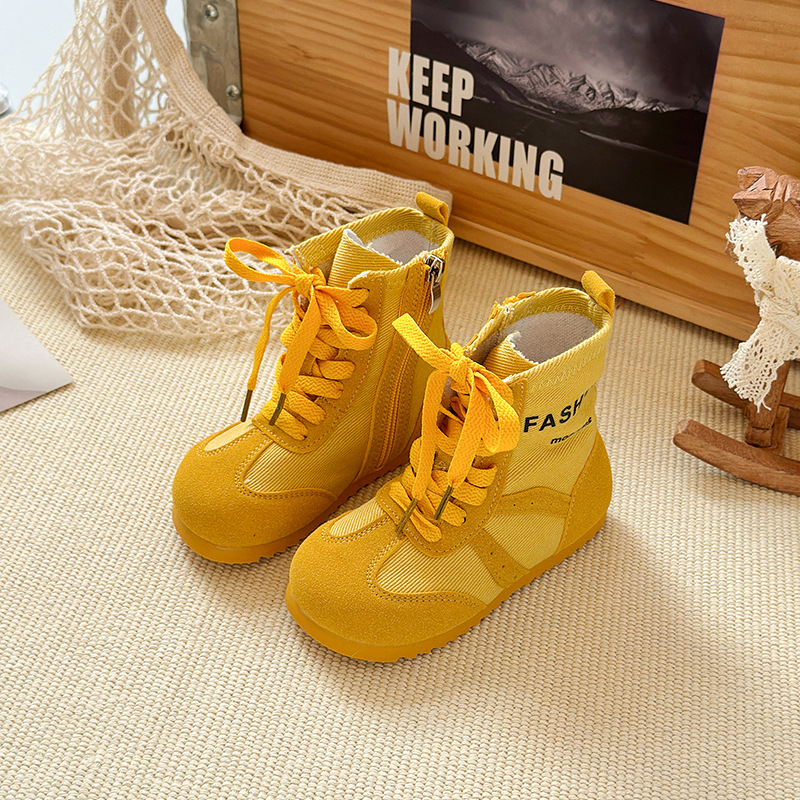 Girl Canvas Wrestling Boots For Kids Girls Fashion Design Shoes Cutefeet Teenager Toddler Children Canvas Boots Wrestling Shoes Sizes US9C-US5Y C1169