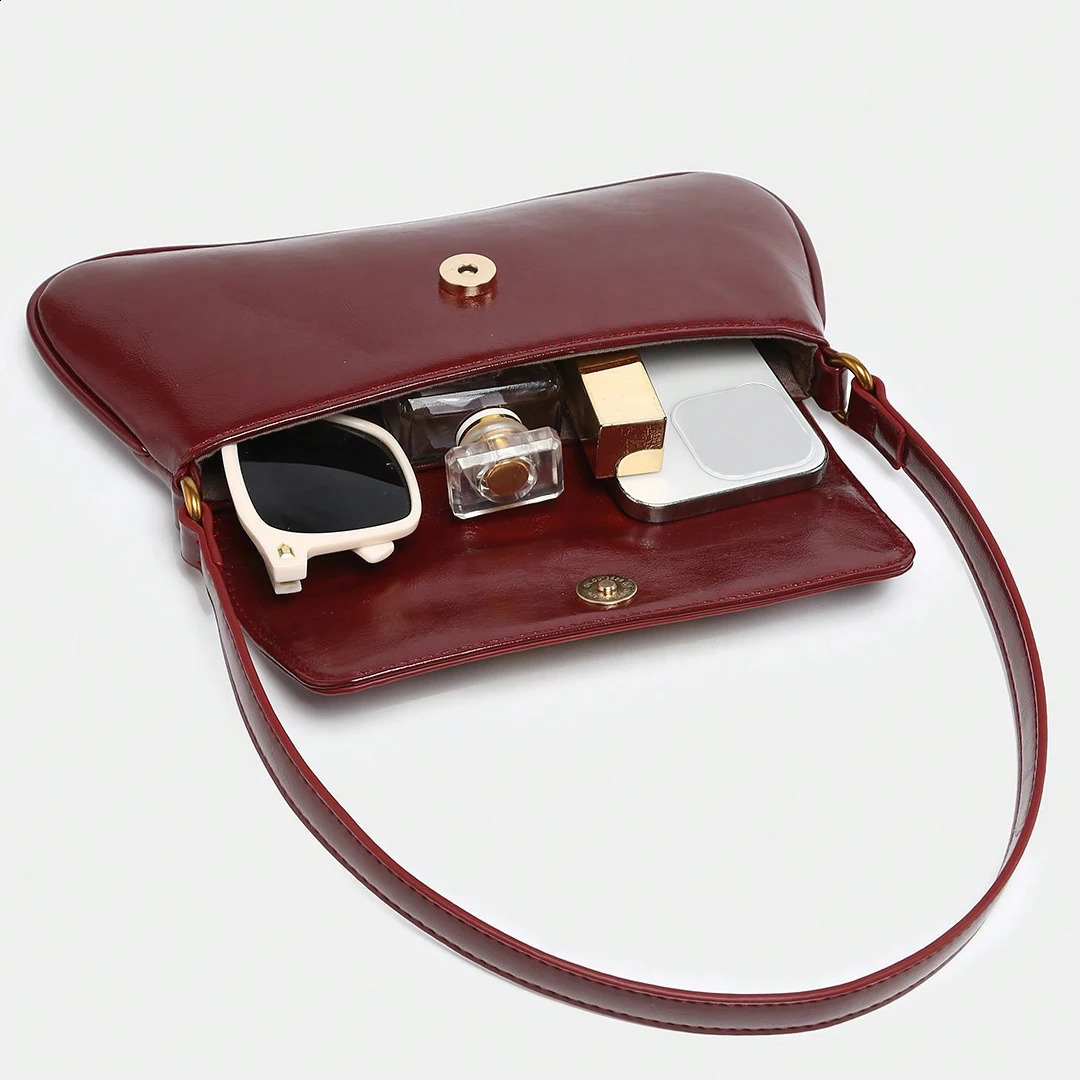Underarm Bag Fashionable and Versatile Solid Color Artistic Stick Elegant Retro Leopard Pattern Shoulder 251014