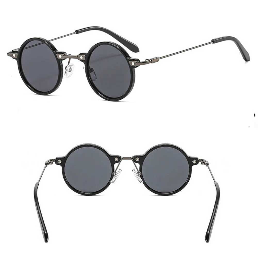 2022 Small Round Sunglasses Men Women Retro Punk Ocean Color Sun Glasses Gradient Clear Lens Eyewear Vintage Driving GlassesW251023