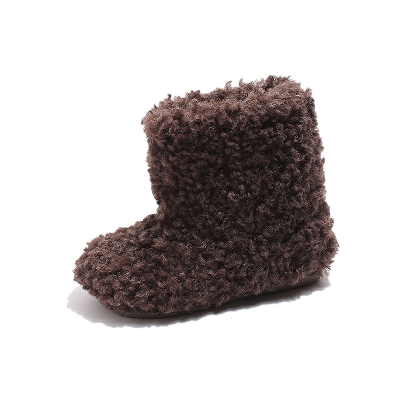 Girls Snow Boots for Toddlers Kids Furry Ankle Boots Winter Warm Happysteps Children's Girl Short Boots Fashion Design Sizes US5.5C-US6Y H1172