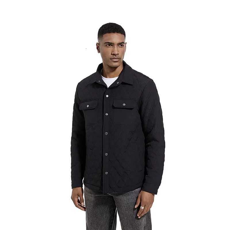 Mens Light Mature Style Top Coat New Style for Autumn and Winter Rhombic Check Business Plus Cotton Casual Jacket M3XL W251023