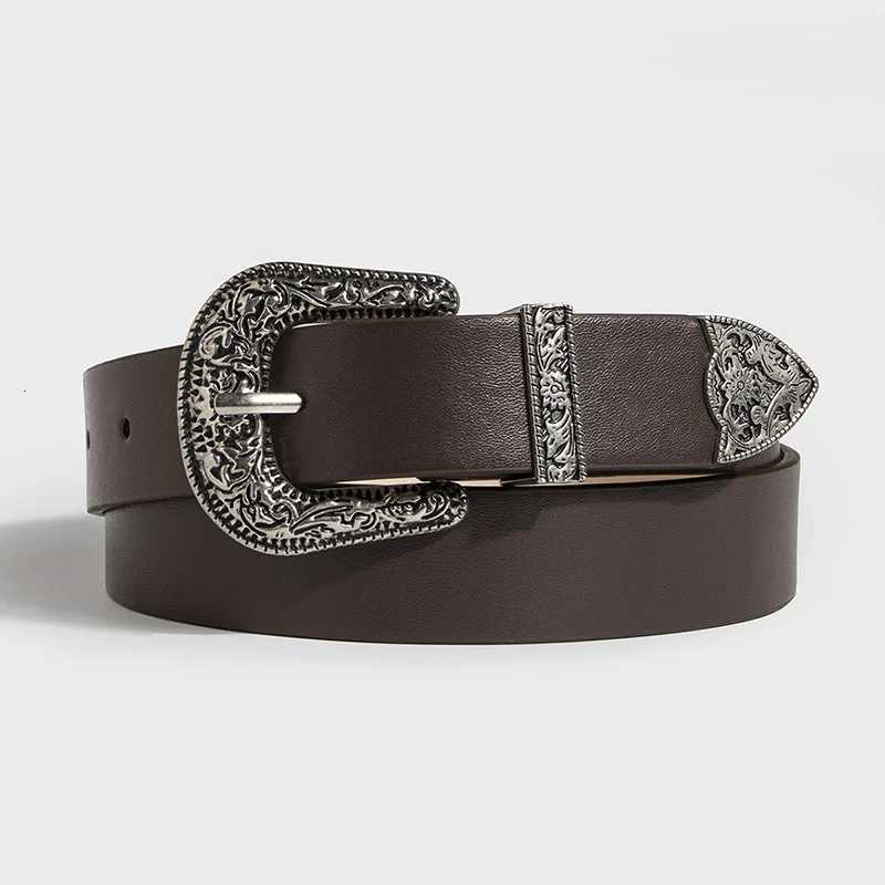 1pc New Womens Western Handsome Fashion Carving Retro PU Belt Neutral Personality Trendy Womens BeltXJ251023