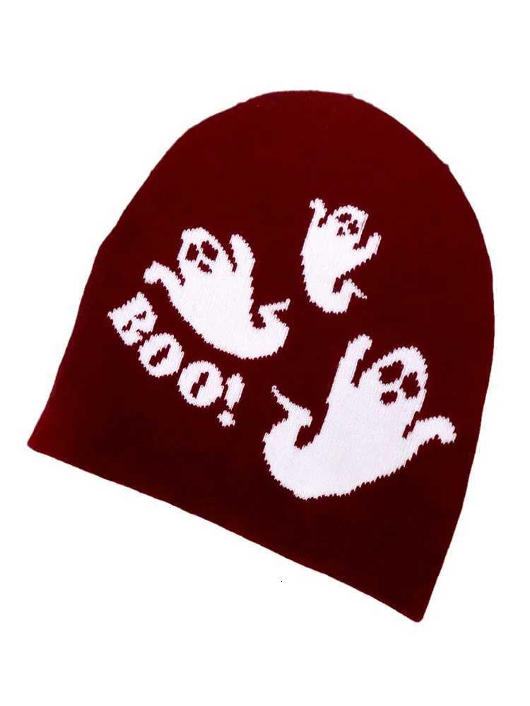 Halloween party knitted hat funny pumpkin jacquard knitted hat trendy personality street warm autumn and winter beaniesXJ251023