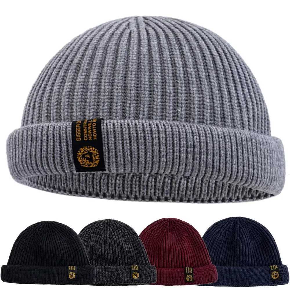New Men Outdoor Skull Cap Fashion Short Melon Winter Dandy Hats Sailor Style Landlord Hats For Men Autumn Short Beanie CapXJ251023