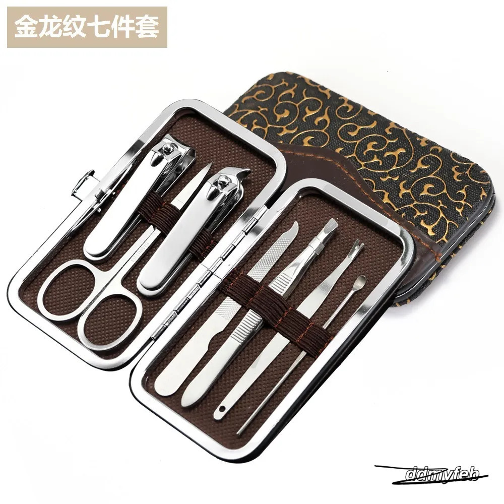Complete Manicure Set: Round Tail Contouring Clippers, Nail Cutter, And Beauty Tool Kit Ddmyfeb