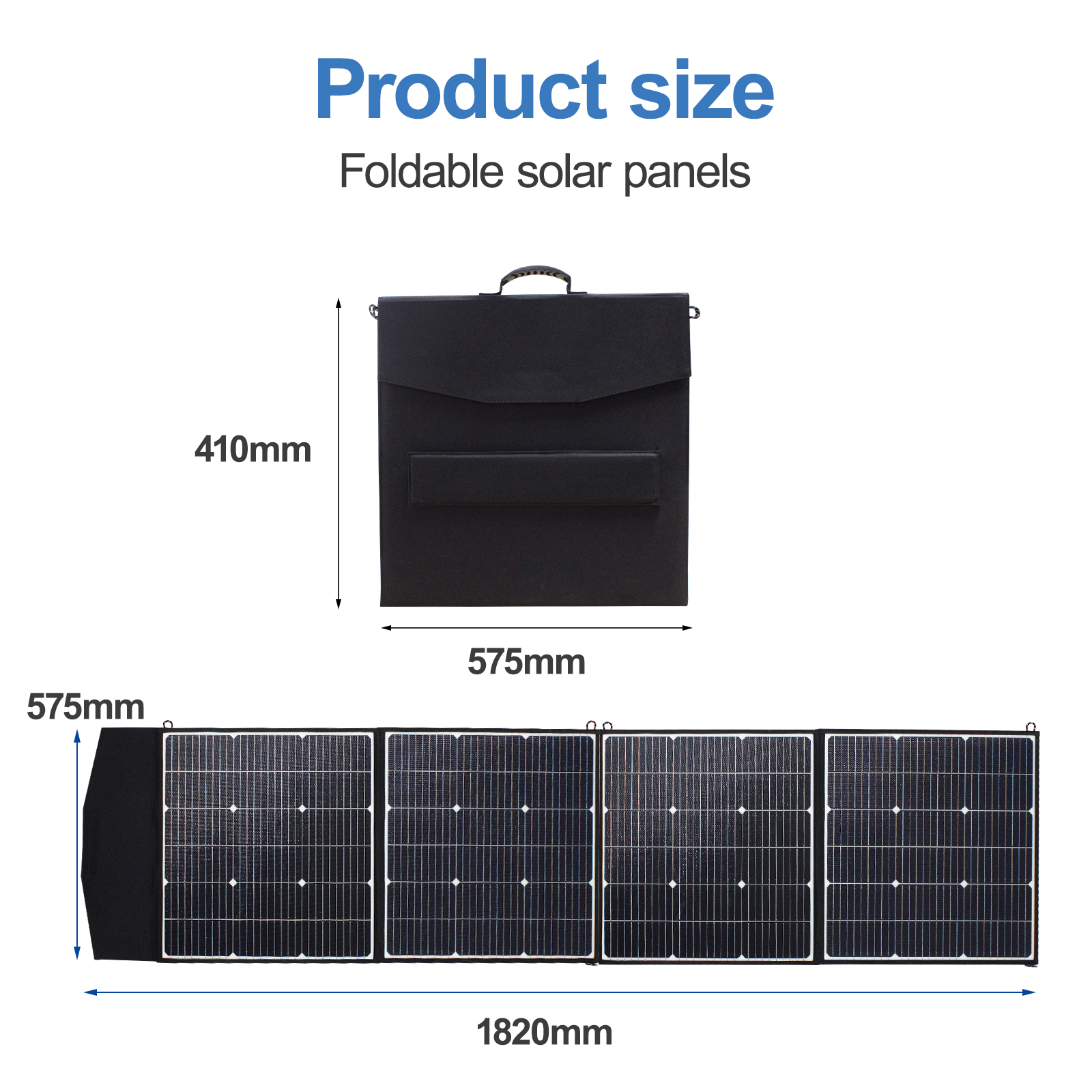 EASUN POWER 18V 160W Foldable Solar Panels Waterproof Monocrystalline Outdoor Solar Camping Panel RV Home Charge Free Shipping from USA