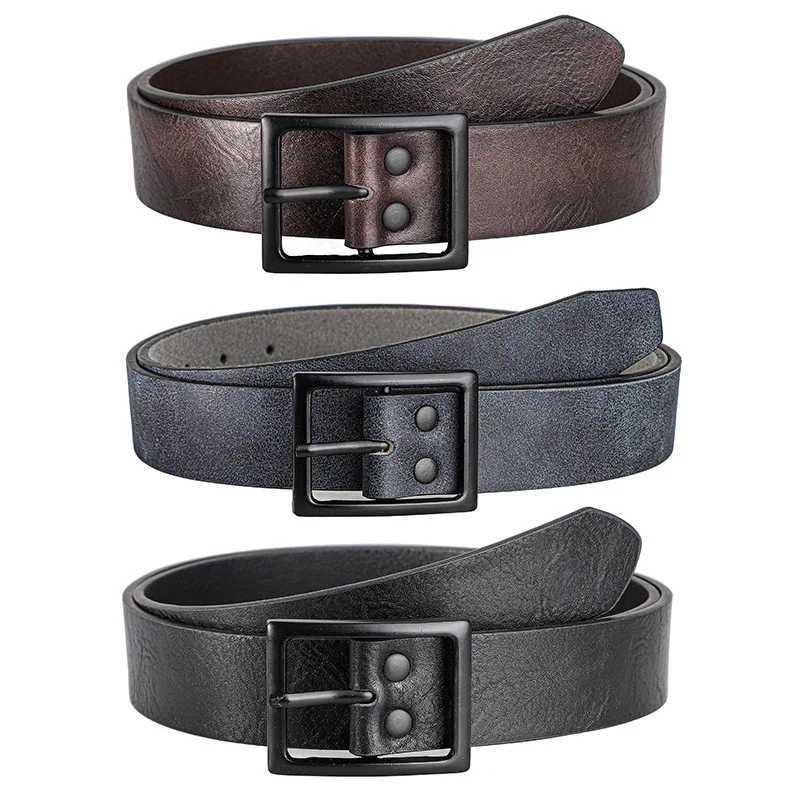 Fashion Leisure Simple Mens Belt HighQuality PU Leather Belt Luxury Metal Pin Buckle Accessory Design Accessory Belt Plus SizeXJ251023