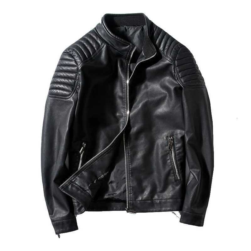 Men Leather Suit Jacket Men Slim Fit blazer Coat Men Fashion Leather jacket Streetwear Casual Blazer Jackets Male Outerwear mens W251023