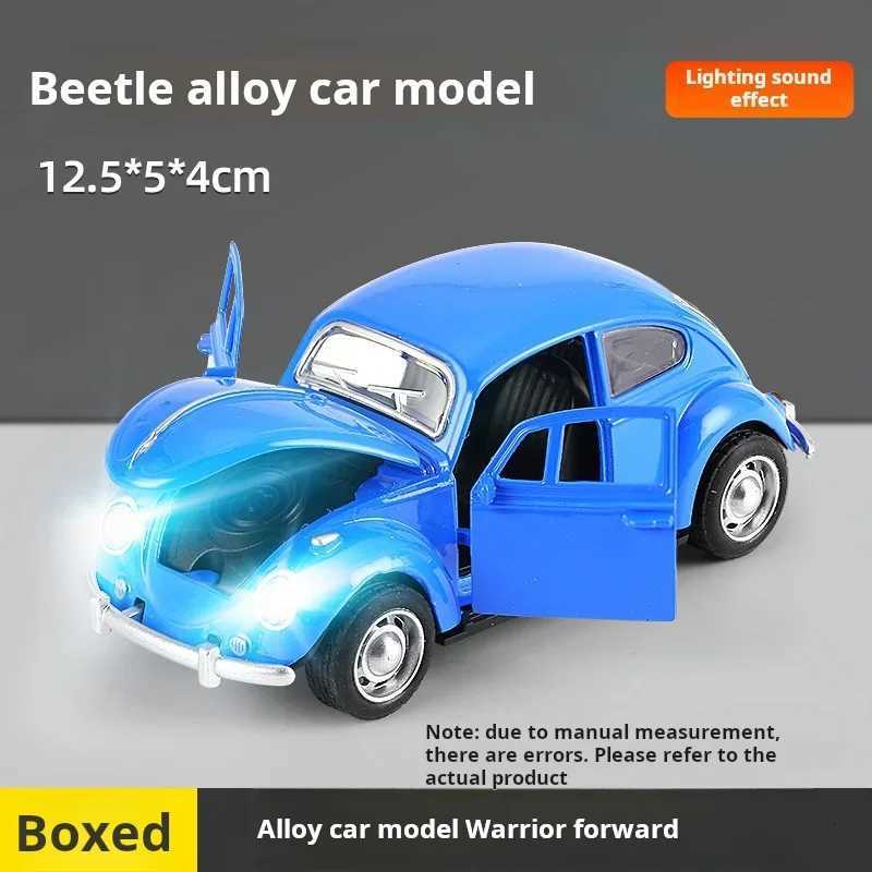 132 Retro Alloy Classic Car Model Light and Sound Pull Back Diecast Toys Vehicle Simulation car model Decor For Kids BoysT251023
