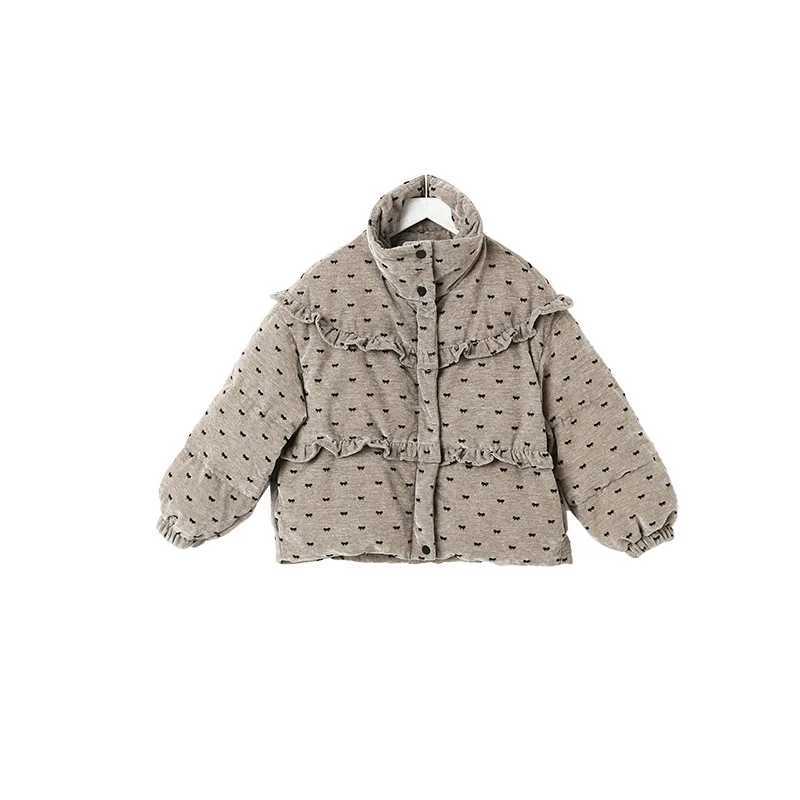 RAISE Winter 412Y Kids Girls Parka Bow Print Thick Warm Children Girl Winter Jacket Young Teenagers Girl Sweet Padded Outerwear Y251023
