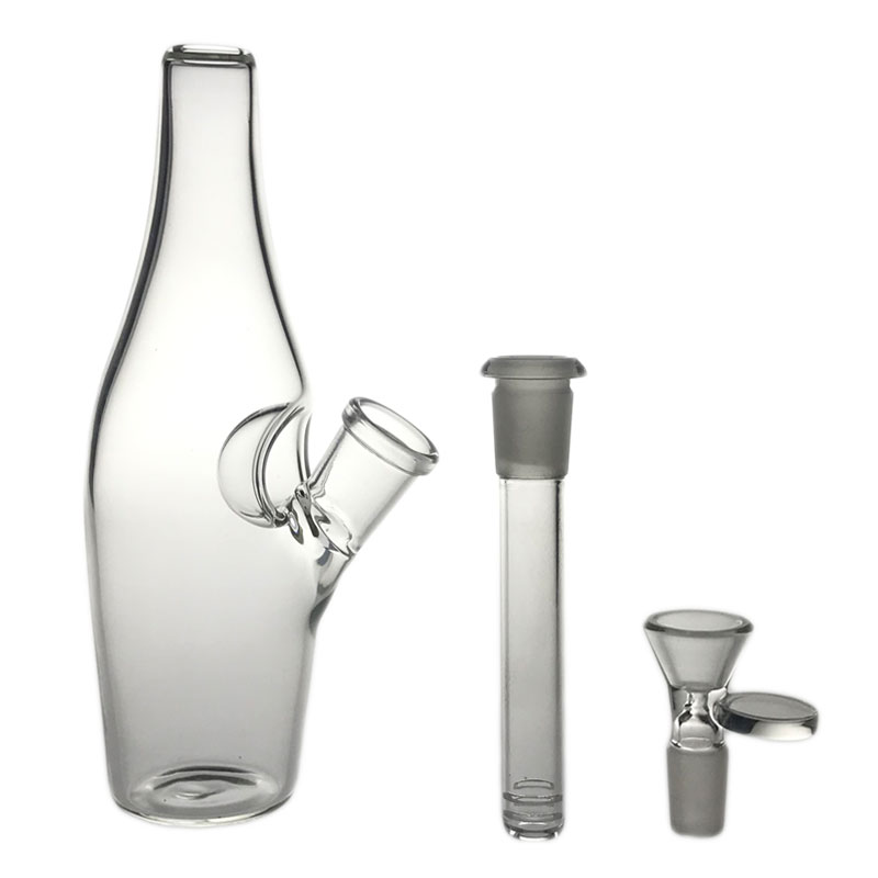 Goodsstore 7 Inch 14mm Female Glass Water Bongs Downstem Glass Bong Bowl Bottle Glass Beaker Recycler Bong for Hookahs